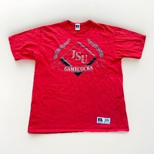 Vintage Jax State Shirt Mens L JSU Jacksonville‎ Alabama Red Gamecocks 90s